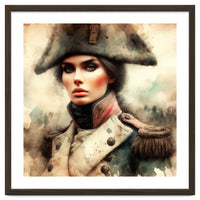 Napoleonic Officer Woman Portrait
