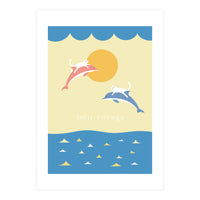 bon voyage - adventure cats and dolphins (Print Only)