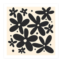 Abstract Monochrome Flowers 4 (Print Only)