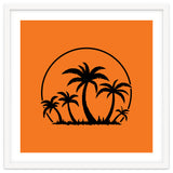 Palm Trees And Sunset in Black thumbnail