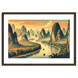 Vintage China, Guilin Karst Mountains Poster thumbnail