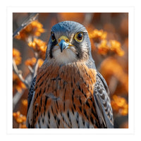 Close Up Of A Kestrel Bird Of Prey (Print Only)