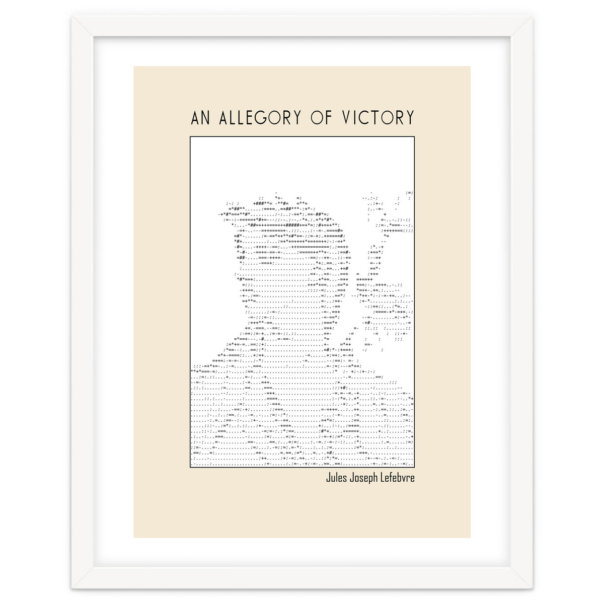 An Allegory Of Victory – Jules Joseph Lefebvre Ascii Art