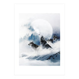 Winter Wolves, Wildlife Wolf Wild Dogs, Snow Full Moon Animals Photography Love Digital (Print Only) thumbnail