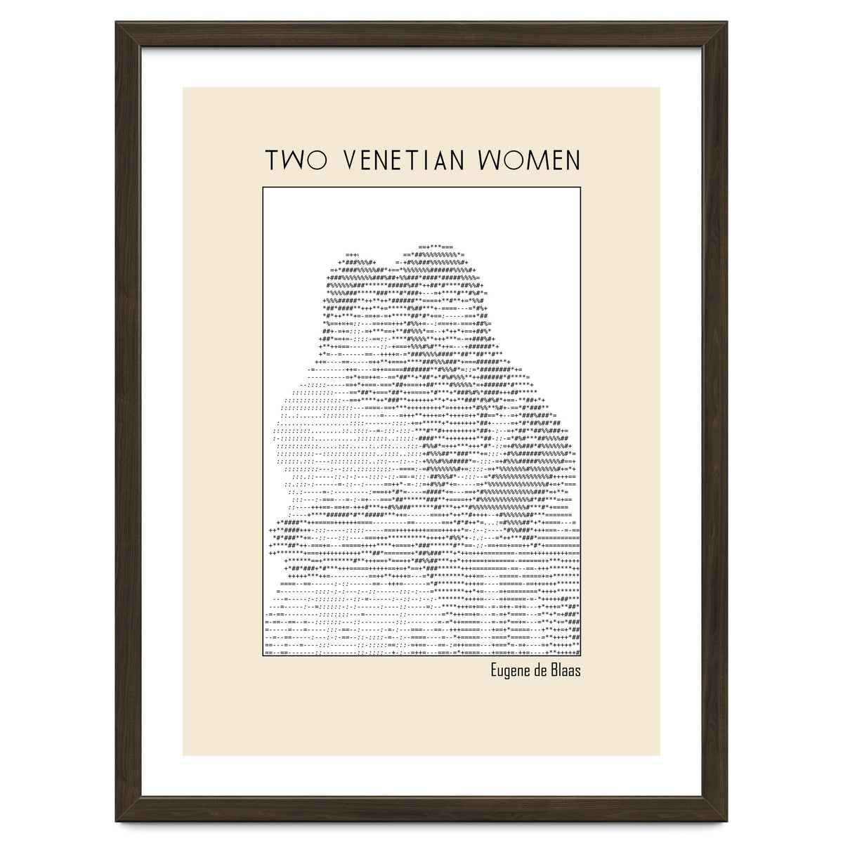 Two Venetian Women – Eugene de Blaas (ascii art)