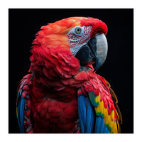 Scarlet Macaw Parrot Close Up Portrait  (Print Only)