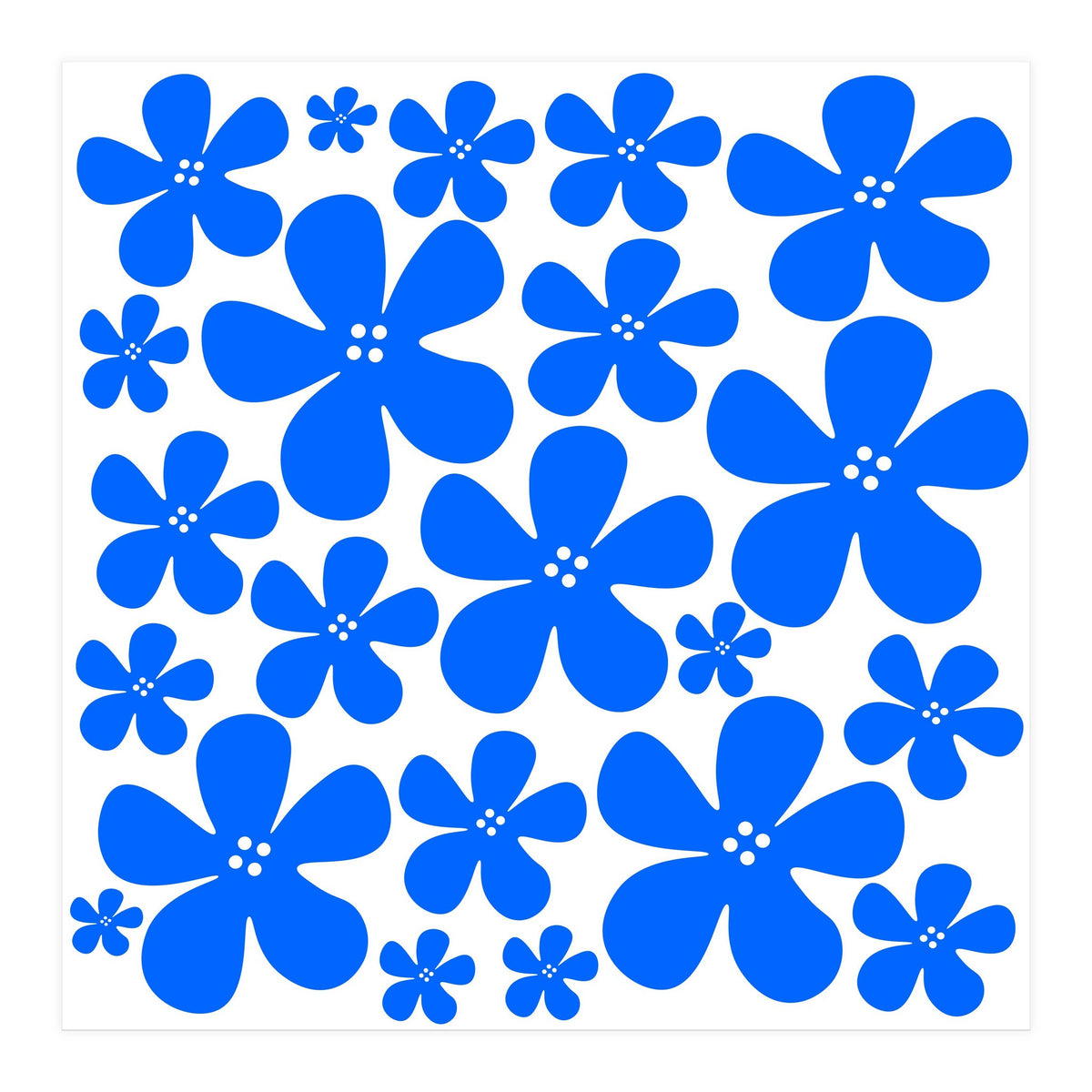 Blue Flowers Pattern (Print Only)