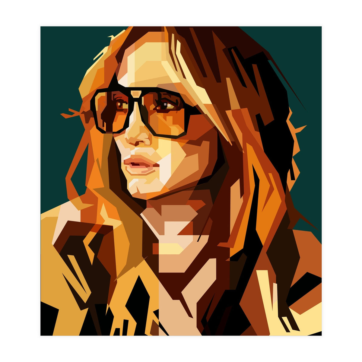 Jennifer Lopez Celebrity Art Retro Style Illustration (Print Only)