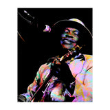 John Lee Hooker American Blues Guitarist Colorful Art (Print Only) thumbnail