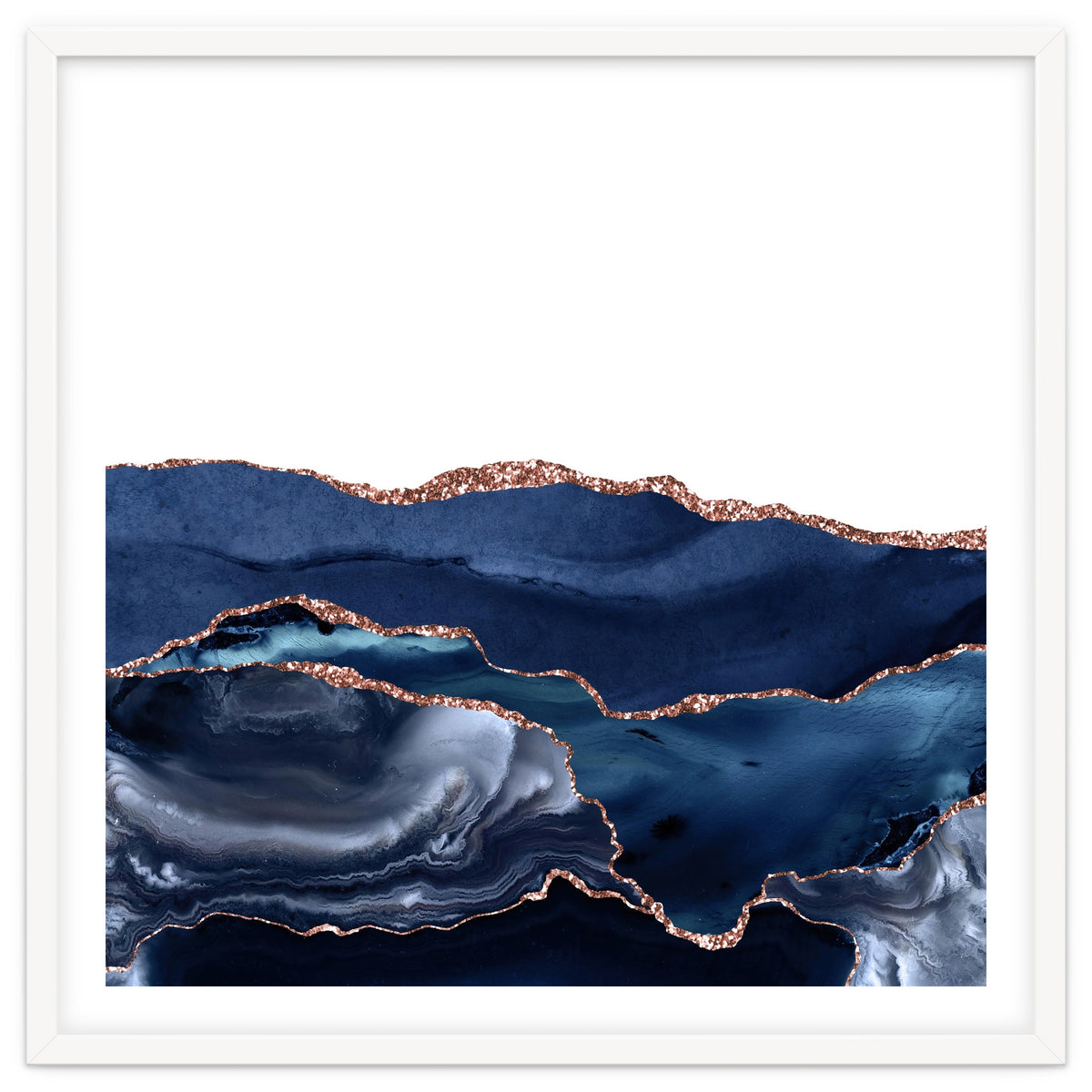 Navy & Rose Gold Agate Texture 21
