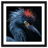 Blue Heron Bird Head With Orange Crown thumbnail