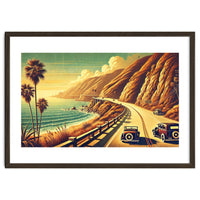 Vintage Coastal Road Journey Poster