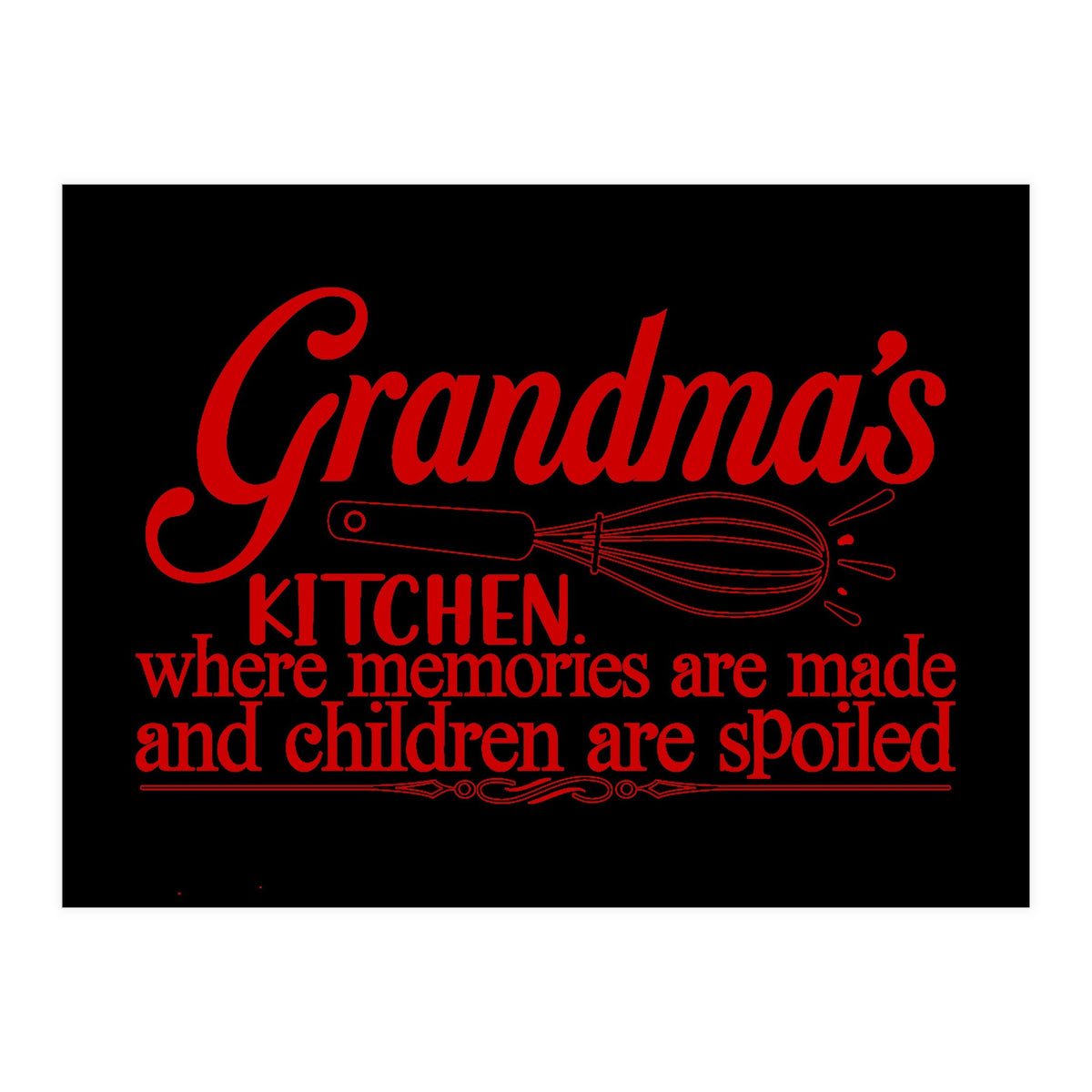 Grandmas Kitchen Where Memories Are Made And Children Are Spoiled  (Print Only)