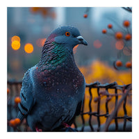 Pigeon With Water Droplets  (Print Only)