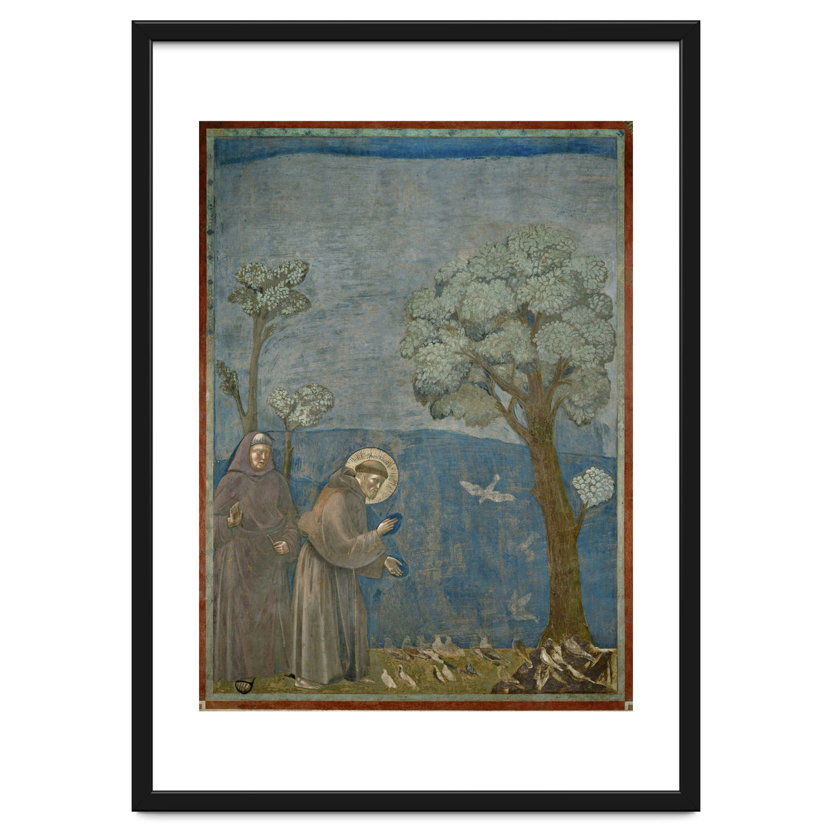 Saint Francis of Assisi preaching to the birds. Giotto. GIOTTO DE BONDONE (1266-1337).