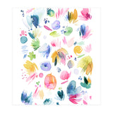 Abstract Watercolor Summer Flowers I (Print Only) thumbnail