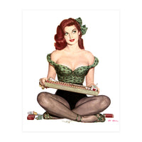 Pinup Sexy Girl Selling Cigarettes (Print Only)