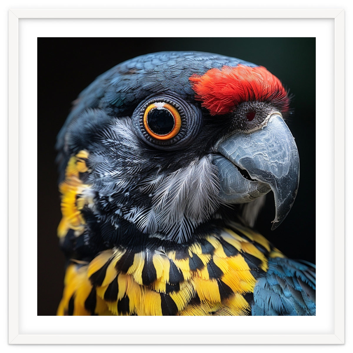 Close-up Portrait of a Vibrant Parrot