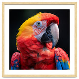 Scarlet Macaw Parrot Headshot Vibrant Colors thumbnail