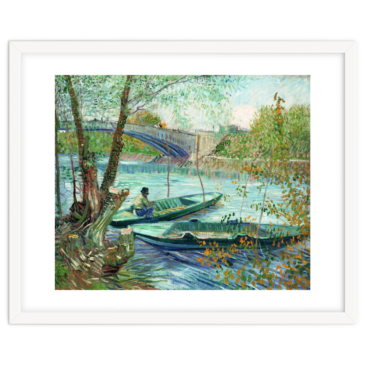 Vincent Van Gogh / 'Fishing in Spring, the Pont de Clichy ', 1887, Oil on canvas, 49 x 58 cm.