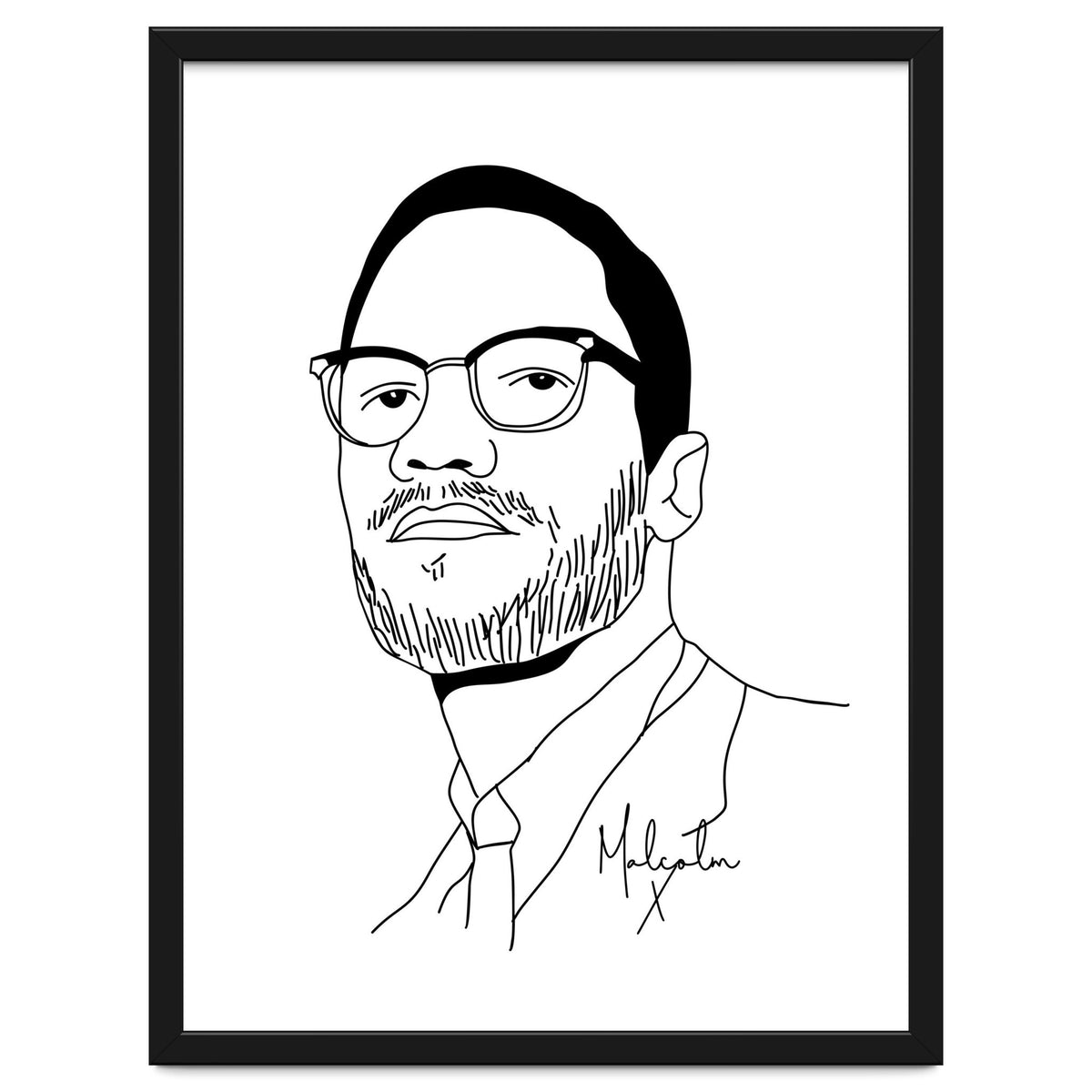 Malcolm X Illustration