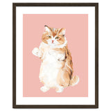 Ms Purrlington Handpainted fluffy cat oil painting thumbnail