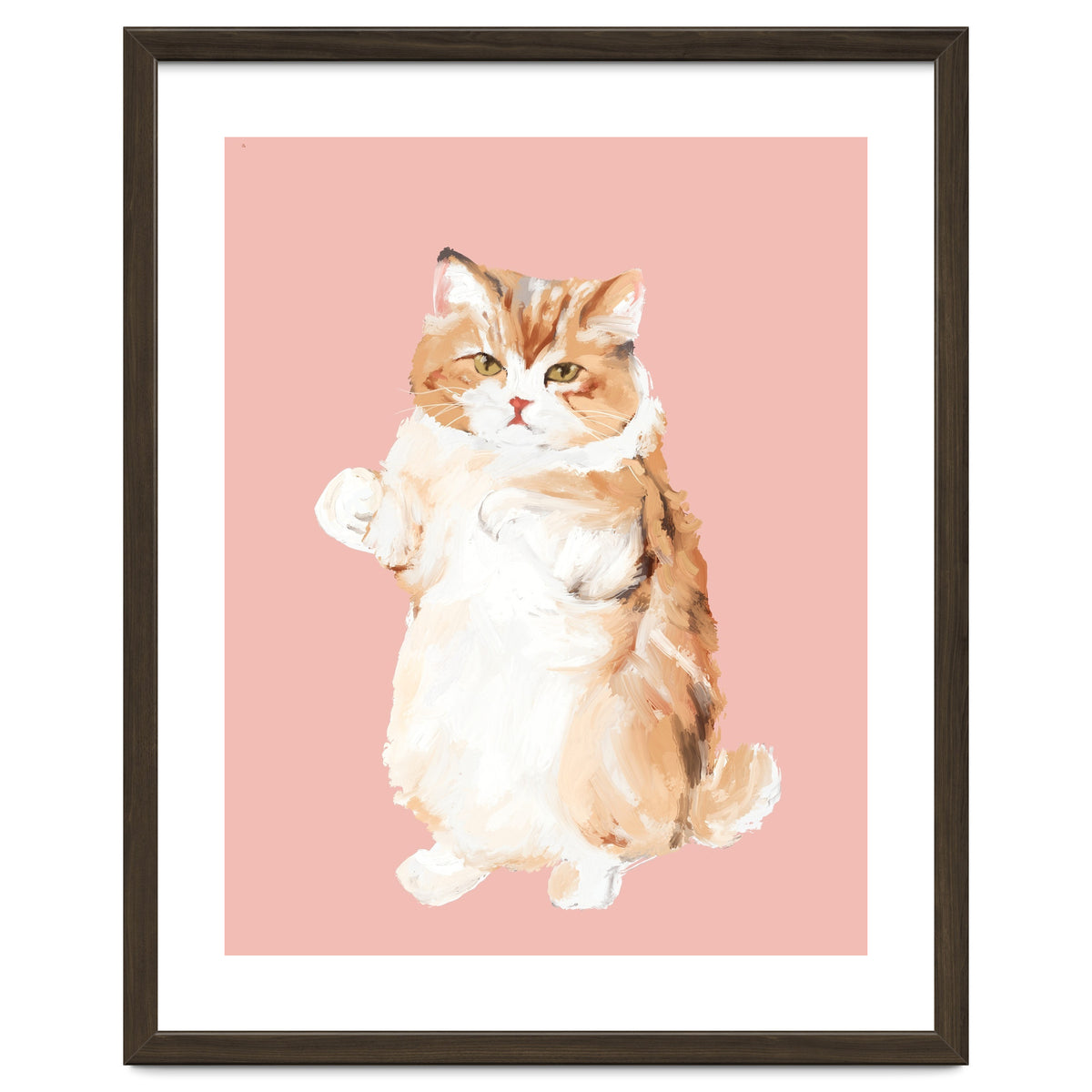 Ms Purrlington Handpainted fluffy cat oil painting