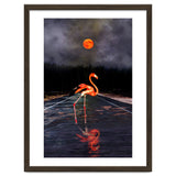 Flamingo and Red Moon thumbnail