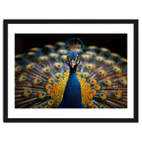 Close Up Peacock Displaying Its Feathers thumbnail