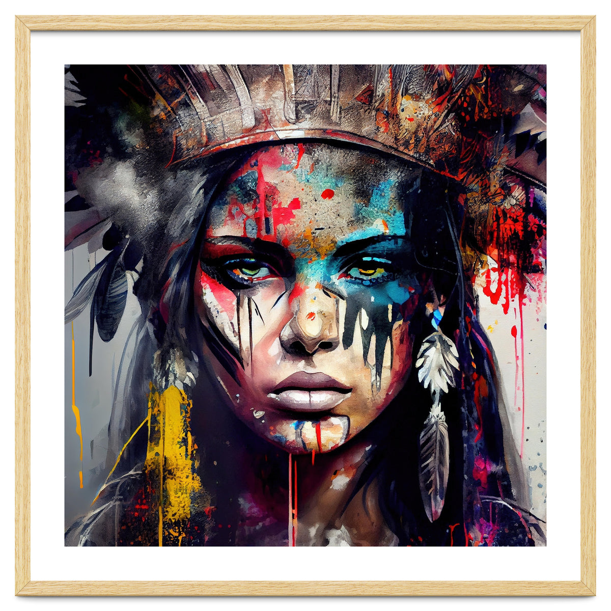 Powerful American Native Warrior Woman #5