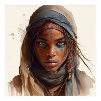 Watercolor Tuareg Woman #2 (Print Only)