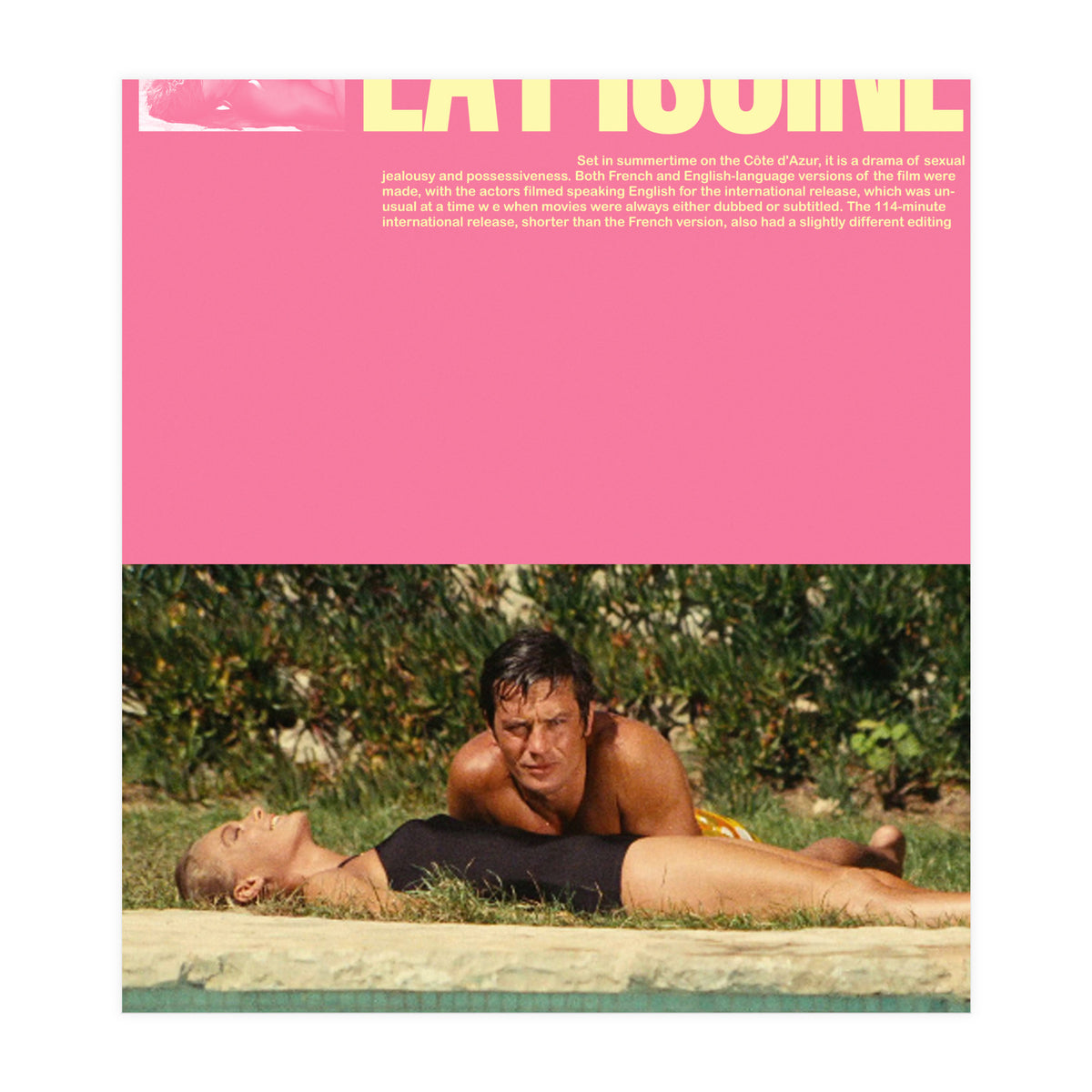 La Piscine Movie (Print Only)