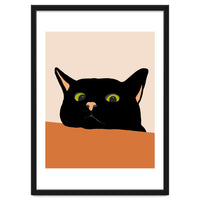 The Curious Cat, Black Cat, Funny Pets, Kitten, Cute Animals, Bohemian Eclectic Painting