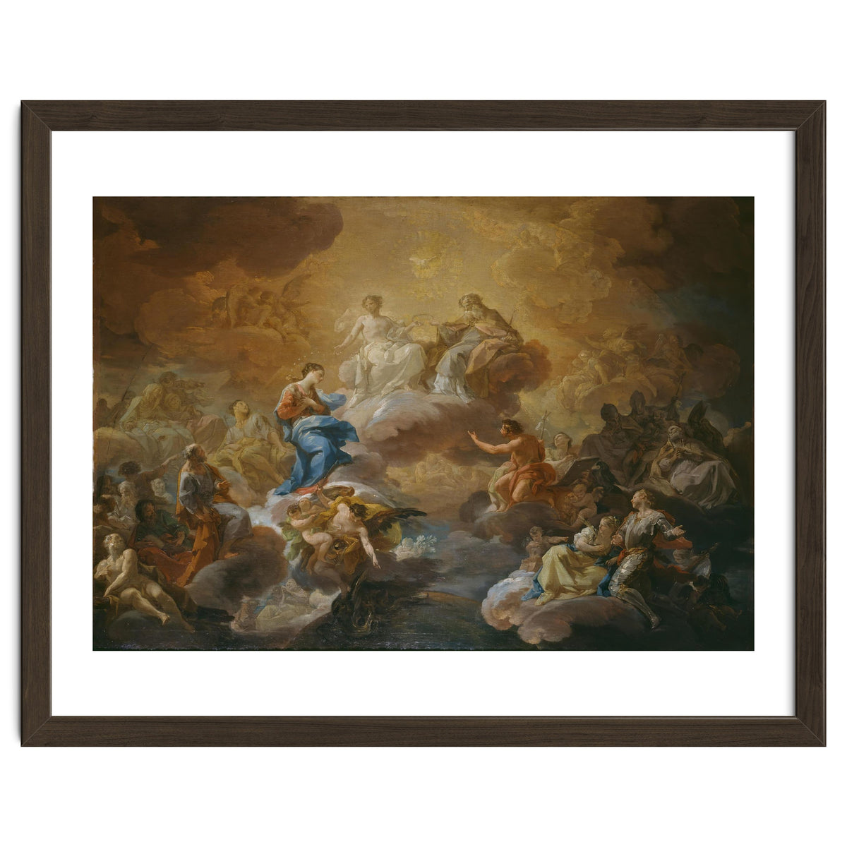 Corrado Giaquinto / 'La Santísima Trinidad, la Virgen y santos', 1755-1756, Italian School.