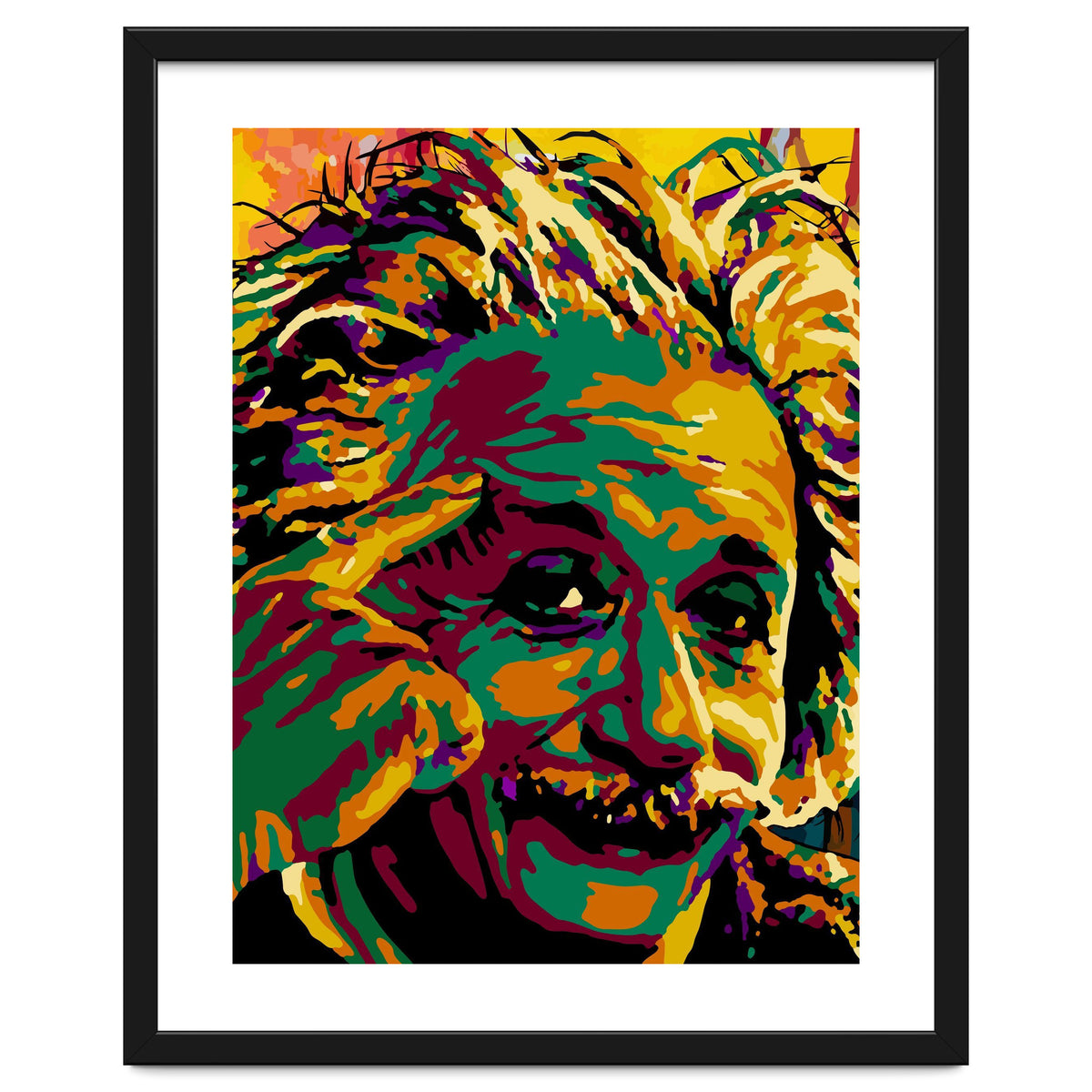 Albert Einstein Colorful Abstract 2