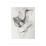 Abstract Black And White Swirling Lines Art (Print Only) thumbnail