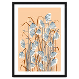 Linocut Flower Meadow Peach Fuzz thumbnail