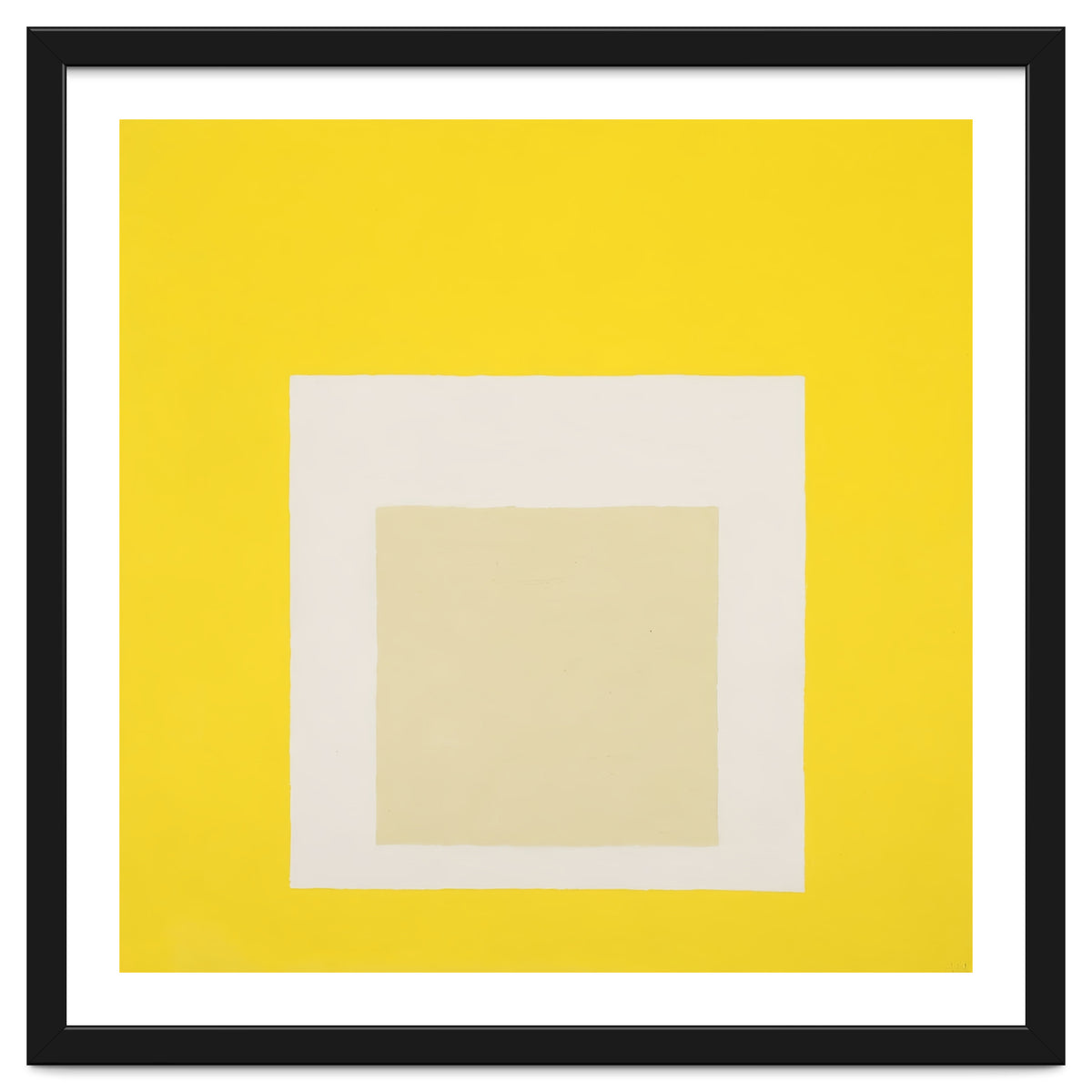 JOSEF ALBERS - HOMAGE TO THE SQUARE YELLOW WHITE