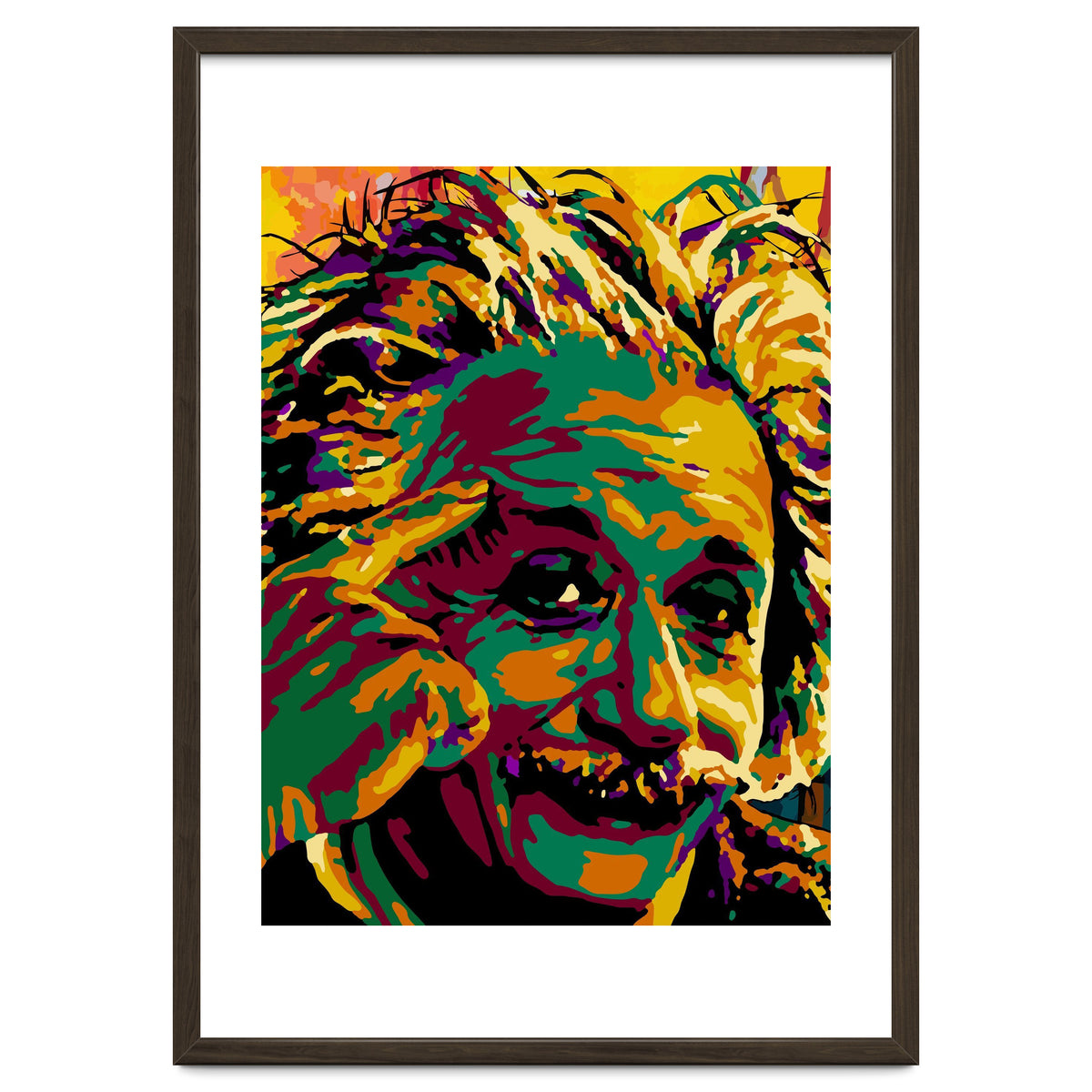 Albert Einstein Colorful Abstract 2