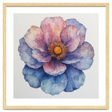 Ethereal Bloom: Watercolor Petals in Indigo and Rose thumbnail