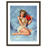 Pinup Sexy Girl Posing With Her Red Book thumbnail