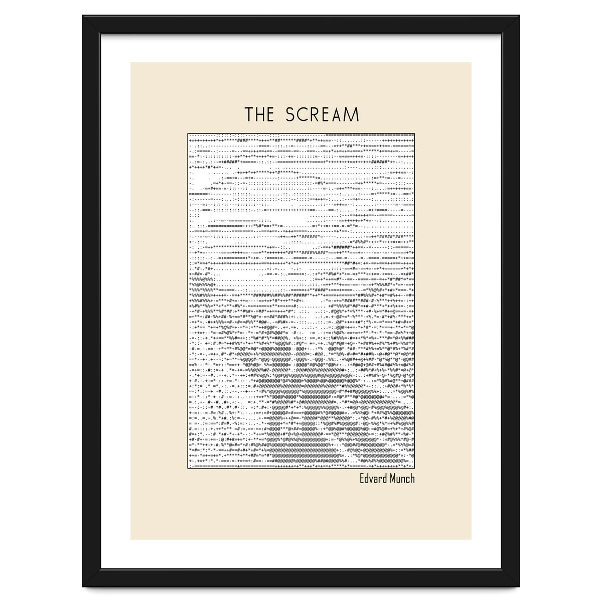 The Scream – Edvard Munch (ascii art)