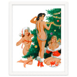 Three Beautiful Women Decorating a Christmas Tree thumbnail