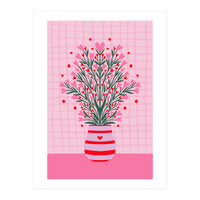 Heart Flowers Vase (Print Only)