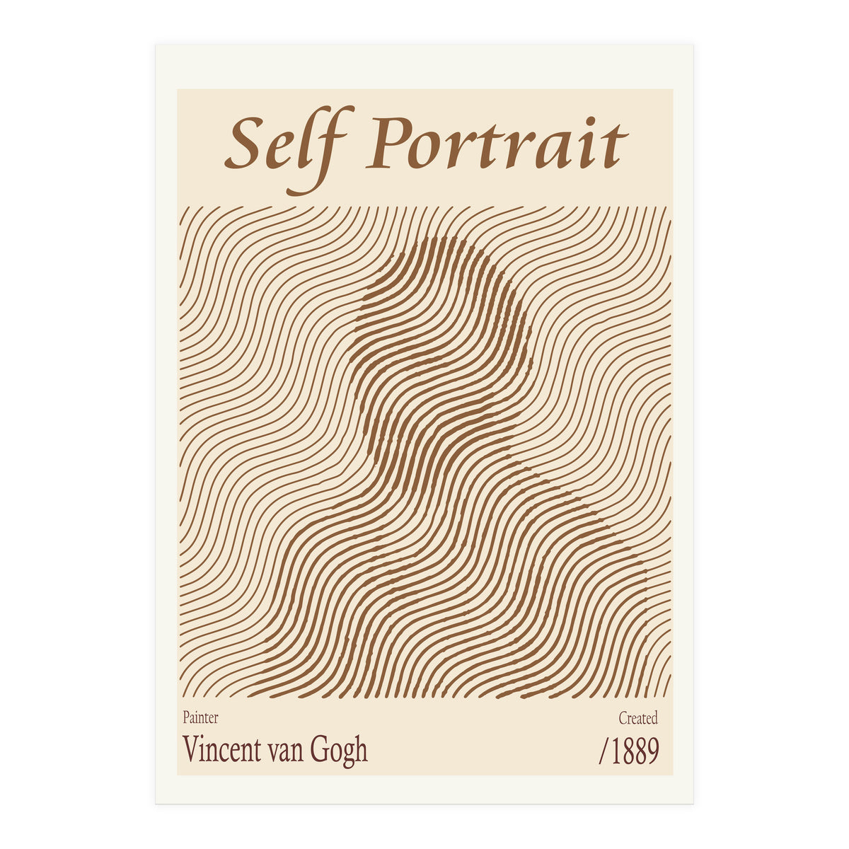 Self Portrait Vincent Van Gogh (1889) (Print Only)