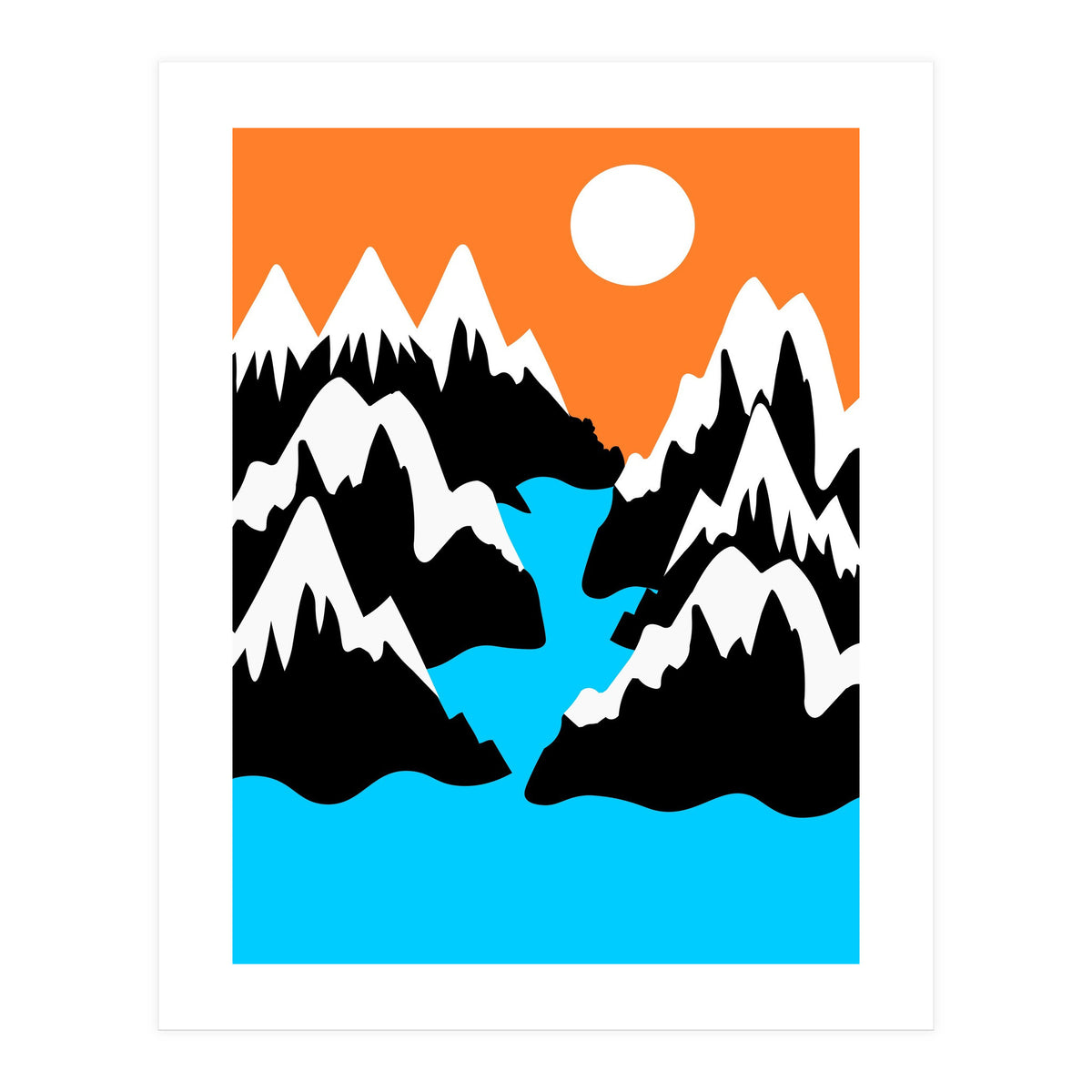 Mountainous River Mouth (Print Only)