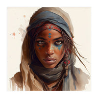 Watercolor Tuareg Woman #2 (Print Only)