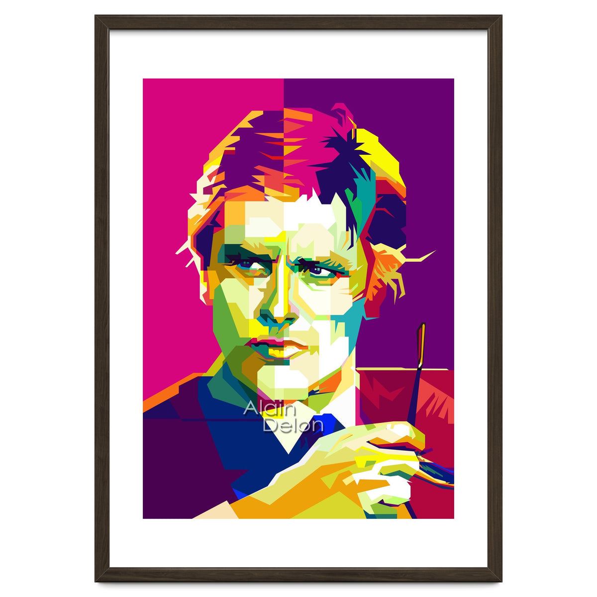 Alain Delon Retro Art WPAP