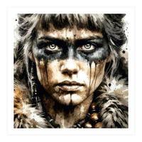 Fur Collar Warrior Portrait (Print Only)