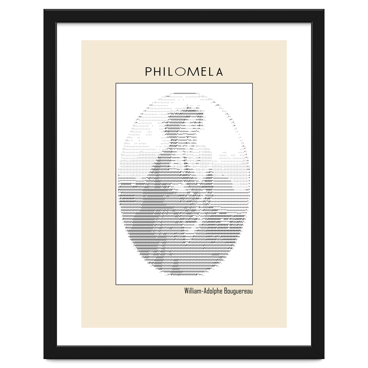 Philomela – William Adolphe Bouguereau (1861) – Ascii Art